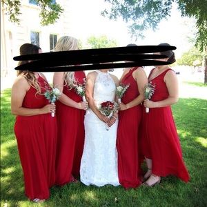 Size 2 David’s Bridal Bridesmaid Dress in Cherry,